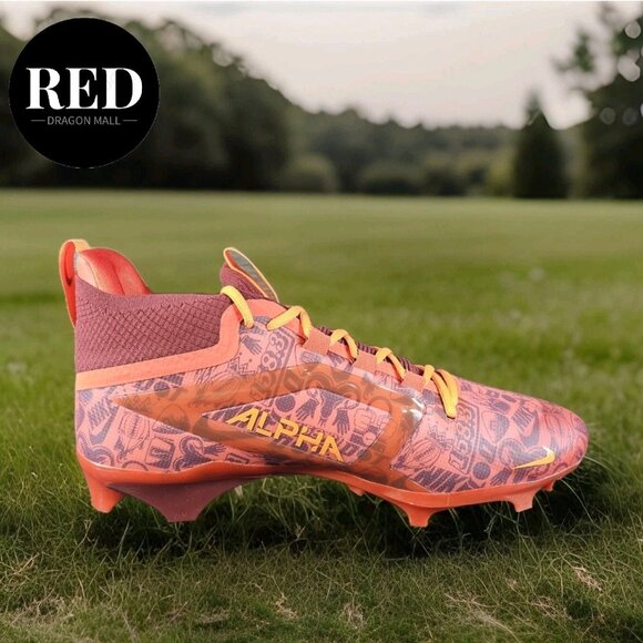 Nike Alpha Menace 4 Elite NRG FQ4046-600 Red Football Cleats - Men\'s Size 13 main image 7